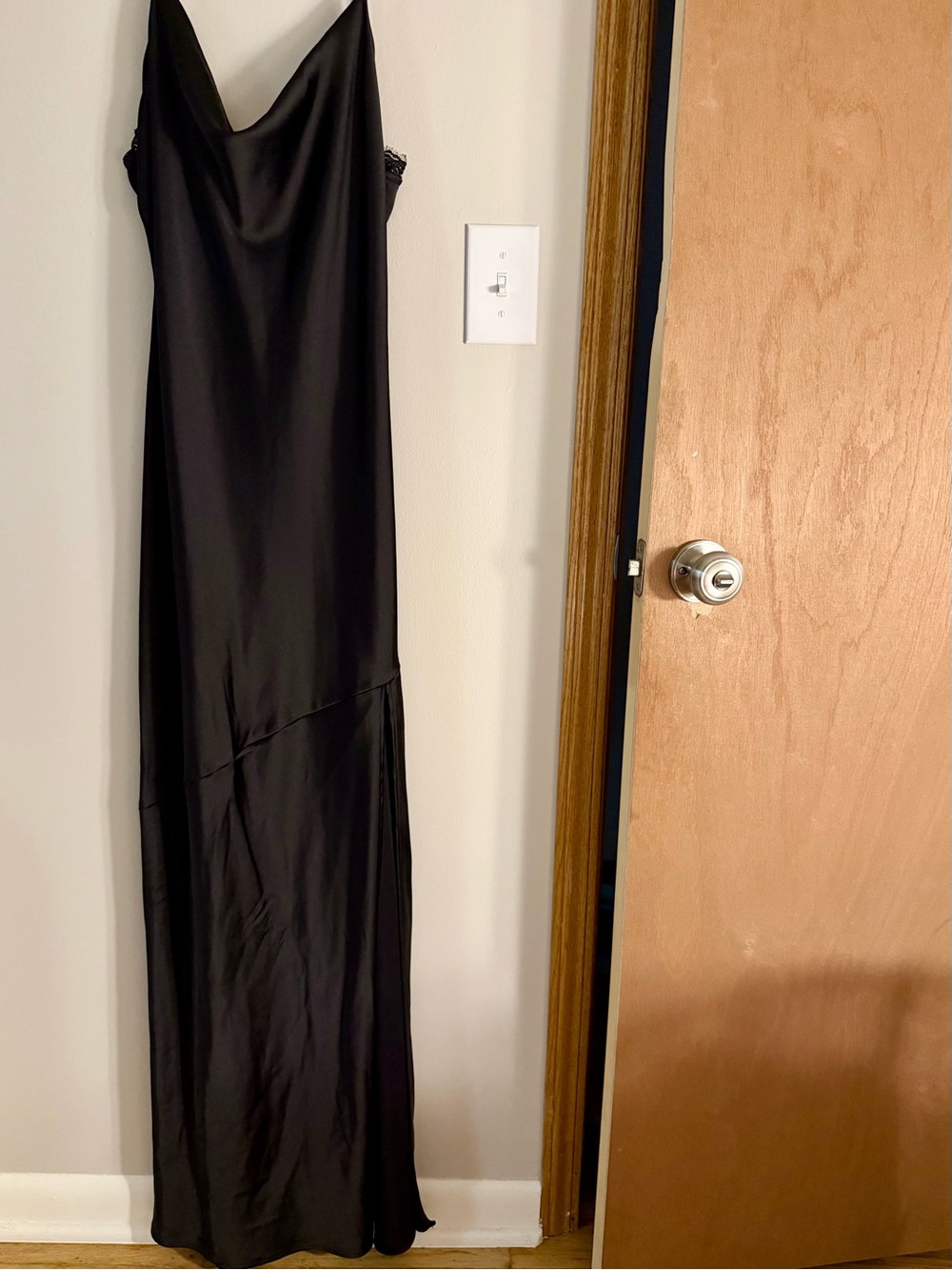 Satin Black Slip Dress